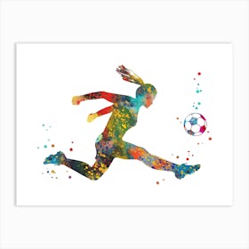 Girl Soccer Player 1 Art Print