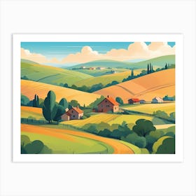 Countryside Landscape 7 Art Print