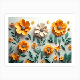 3d Floral Craft Art Print