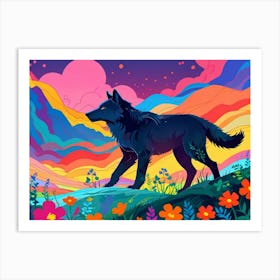 Wolf In The Sky Art Print