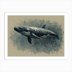 fake whale painting Art Print