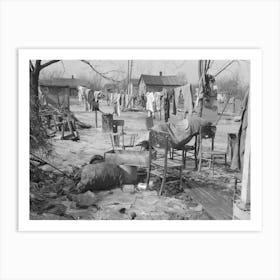 A Backyard In Maunie, Illinois, After The Flood By Russell Lee Art Print