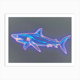 Neon Isistius Genus Shark 3 Art Print