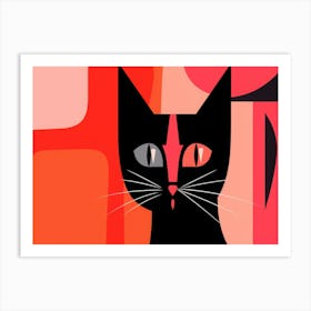 Abstract Cat 14 Art Print