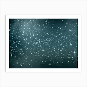 Lavender And Grey Tone Shining Star Background Art Print
