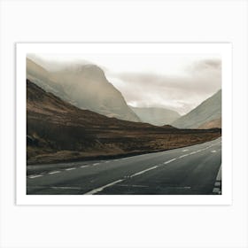 Empty Road In Scotland Art Print
