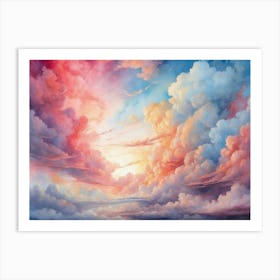 Fantastical And Colorful Sky Art Print