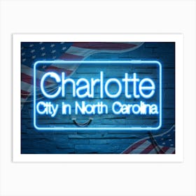 Charlotte City In North Carolina Art Print