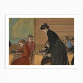 Elementary School, 1899, By Magnus Enckell Art Print