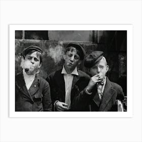 Young Boys Smoking Art Print