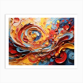 Abstract Painting Paintings Art Print 4 Art Print