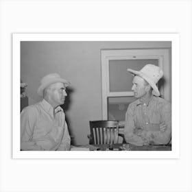 Casa Grande Valley Farms Manager On Left Talking With A Member Of The Cooperative, Pinal County, Arizona By Art Print