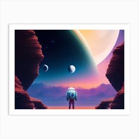 Space Landscape Art Print