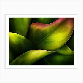 Abstract Leaf Painting Poster