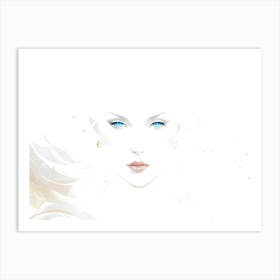 The blue-eyed girl Art Print