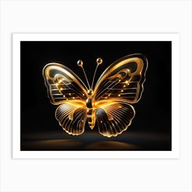 Golden Butterfly 98 Art Print