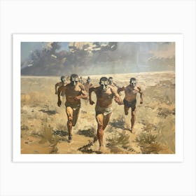 Men Running Desert 1 Fy H Art Print