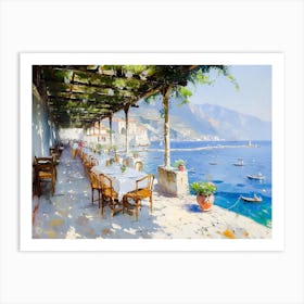 Restaurant On The Coast Art Print