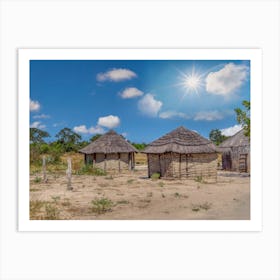 African village hut Art Print