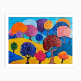 Colorful Trees 2 Art Print