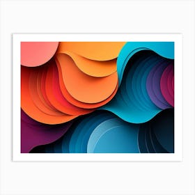 Colorful Art Image Depicting Diferent Colorful Shapes Art Print