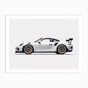 Toy Car Porsche 911 Gt3 Rs White Art Print