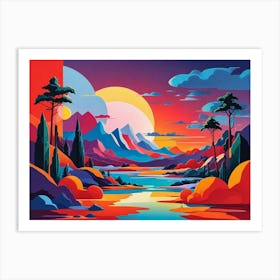 Landscape Painting 2 Art Print