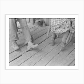 Detail Of Feet Of Sharecropper And His Wife, Southeast Missouri Farms By Russell Lee Art Print