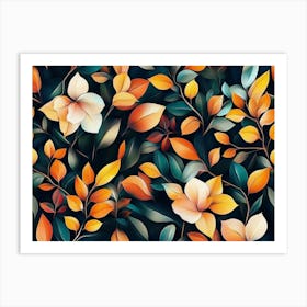 Abstract Floral Pattern Art Print