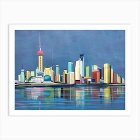 Shanghai Skyline Art Print