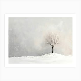 Minimal Winter Scene 9 Art Print