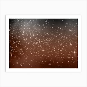 Grey And Brown Tone Shade Shining Star Background Art Print