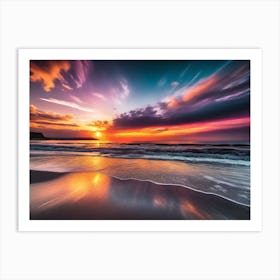 Sunset On The Beach 898 Art Print