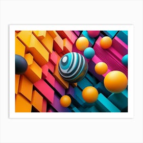 Colorful Spheres Art Print