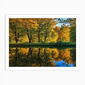 Serene Autumn Reflections 13 Art Print