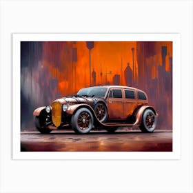 Old Car In The City Art Print