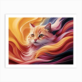 Orange Cat 2 Art Print