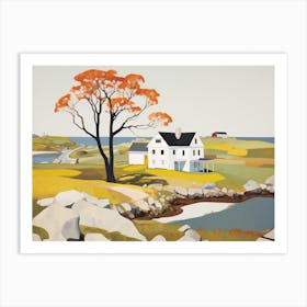 Landscape With The White Farmers House - expressionism 2 Art Print