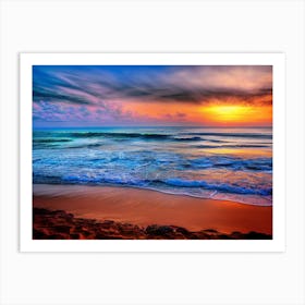 Sunset On The Beach 647 Art Print