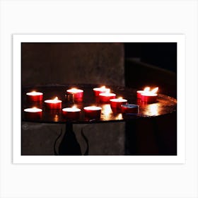 Teacandles - Anton Maliar art photo Italy Italian photography travel flame fire dark candle Art Print