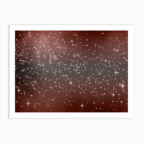 Tan Tone Shining Star Background Art Print