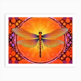 Dragonfly Pop Colour Common Whitetail Plathemis Lydia 3 Art Print