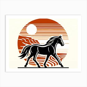 Creative Horse Beauty Illustration Nr 205 Art Print