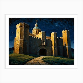 Castle At Night 6 Art Print