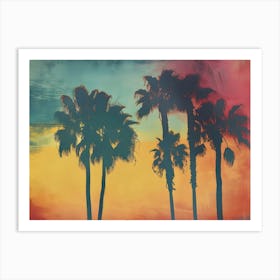 Sunset Palm Trees 2 Art Print