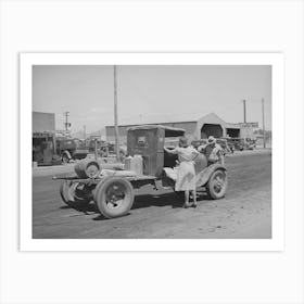 Untitled Photo, Possibly Related To Farmer With His Truck Loaded With Goods Which He Has Bought From The United Art Print