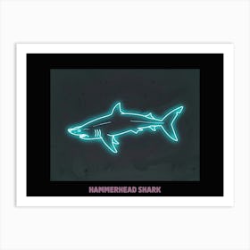 Pink Aqua Hammerhead Shark Poster 3 Art Print