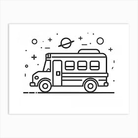 School Bus Art Print