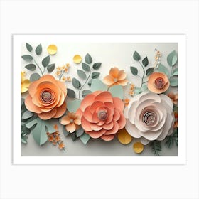 Paper Flowers Art Print