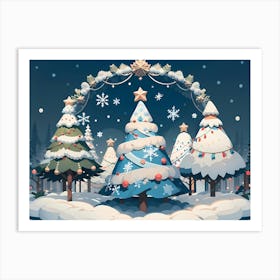 Christmas Trees Art Print